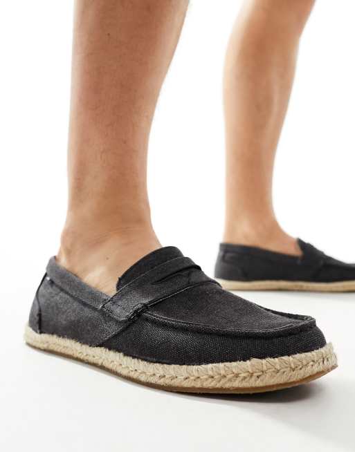 Toms - Stanford - Espadrilles met touwzool in zwart met wassing, 4 van 4