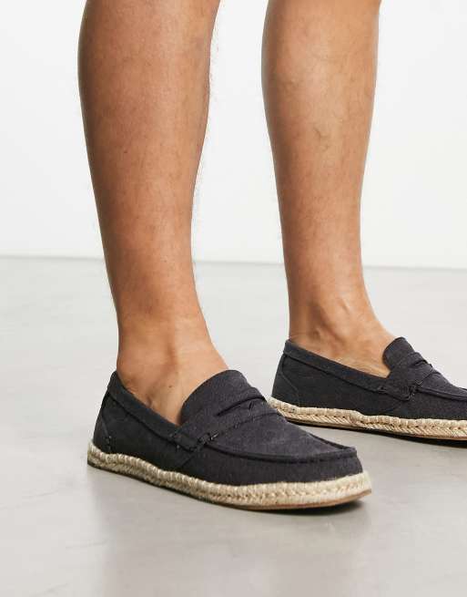 Toms stanford rope espadrilles in black | ASOS