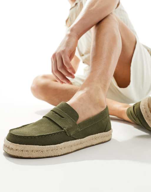 Toms Stanford rope espadrilles in dark olive