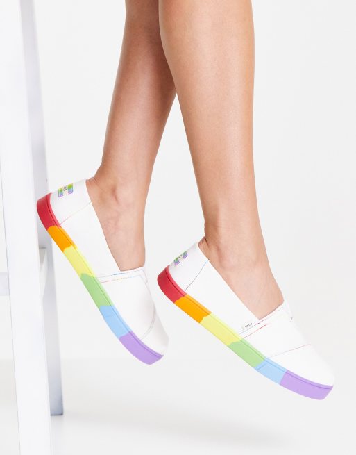 Toms on sale rainbow shoes