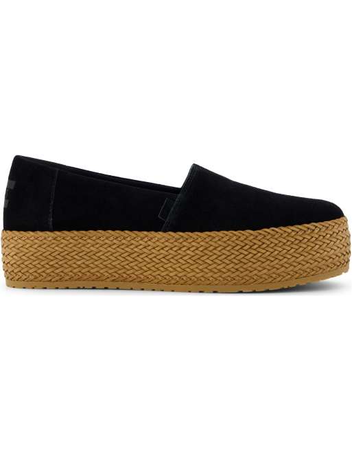 Toms Valencia espadrille in black
