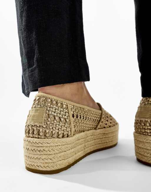 Toms Valencia espadrille in gold, 3 of 3