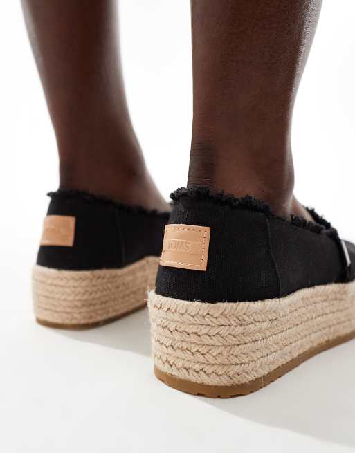 Suede Espadrilles Toms Black Leather Women's Espadrilles Toms