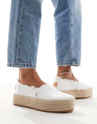 Toms Valencia espadrilles in white