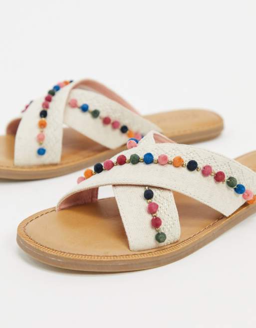 Toms pom pom outlet sandals