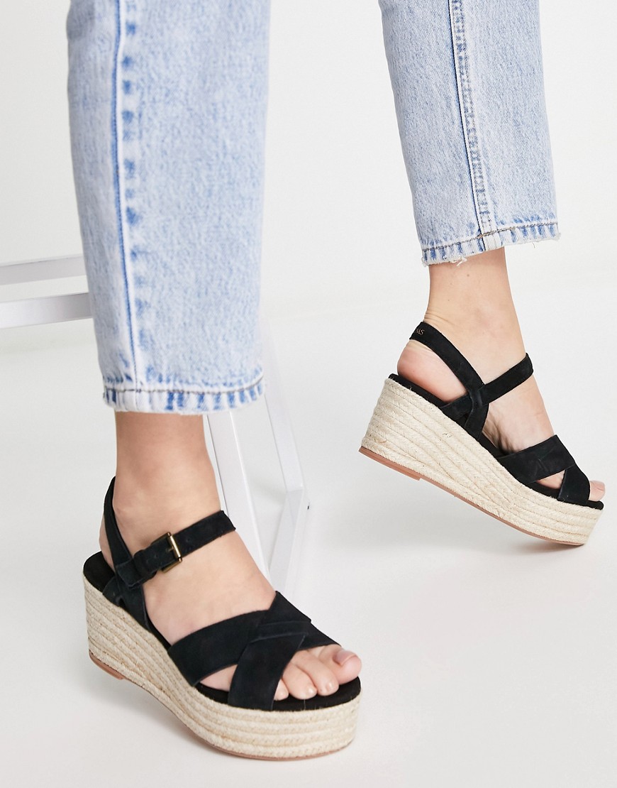 Toms willow heeled sandals in black