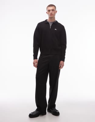 Tommy Jeans Tomy Jeans Zip Up Cardigan In Black