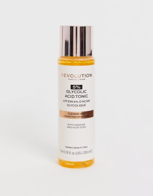 фото Тоник с 5% гликолевой кислоты revolution skincare, 200 мл-бесцветный