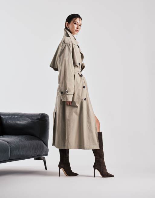 Tony Bianco Apollo1 pointed toe heeled knee boots in expresso suede, 3 of 4