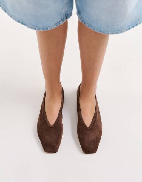 Tony Bianco - Bianca - Ballerine in camoscio color espresso - view 1