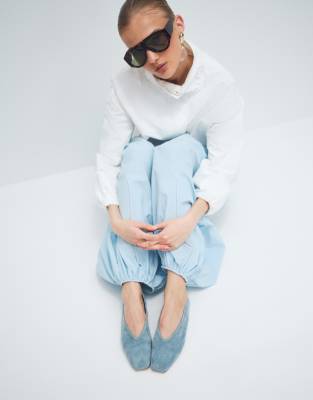  Bianca ballet flats  denim suede