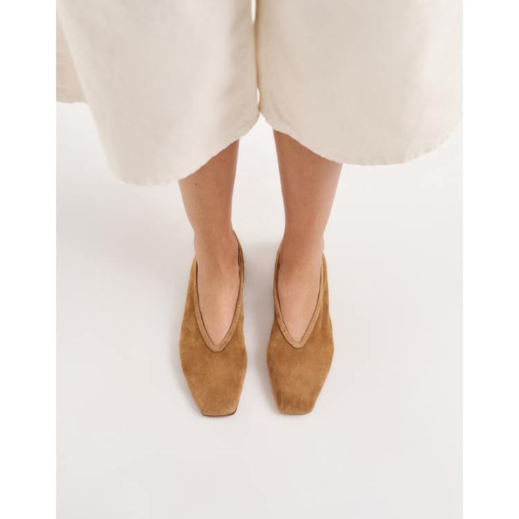 Tony Bianco Bianca ballet flats in taupe suede | ASOS
