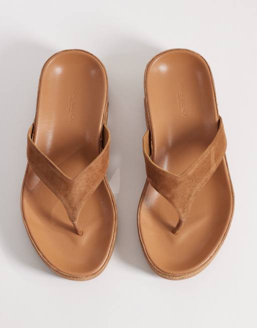 Tony Bianco Blaire real suede thongs in taupe, 2 of 4