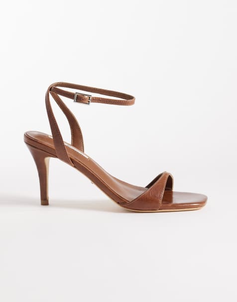 Tony Bianco Bless heeled sandals in brown leather - view 1