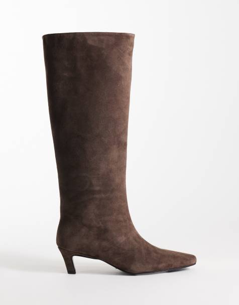 Tony Bianco - Botas Evysa con tacón bajo y punta cuadrada en ante espresso - view 1