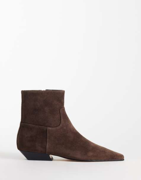 Tony Bianco - Botines bajos Rupert en ante espresso - view 1
