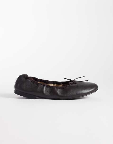 Tony Bianco Chelsea round toe ballet flats in chocolate leather - view 1
