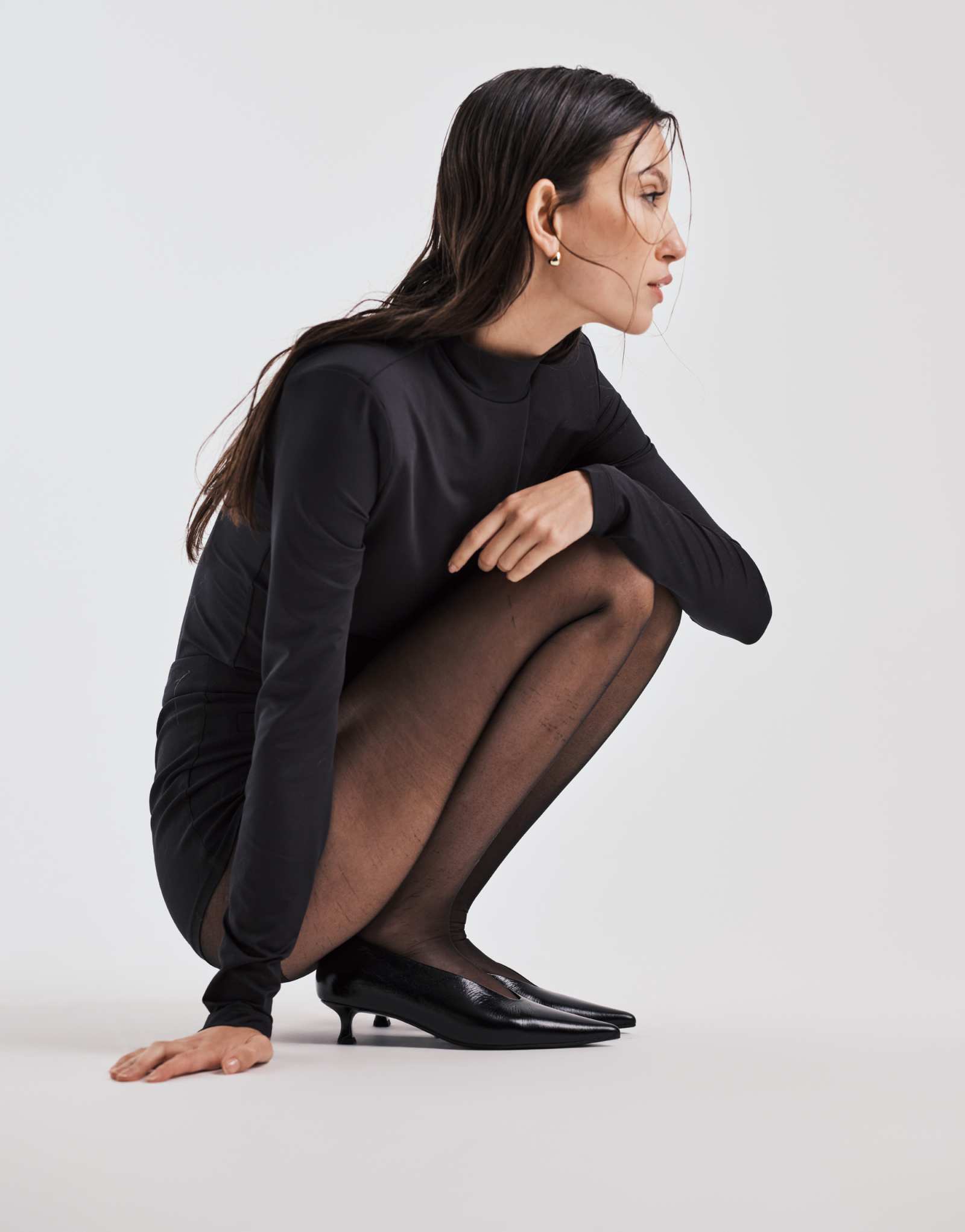 Туфли-лодочки на каблуке Tony Bianco Cherry kitten с черными складками