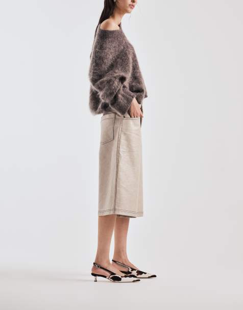 Tony Bianco Crush kitten heel slingback shoes in multi pony - view 1