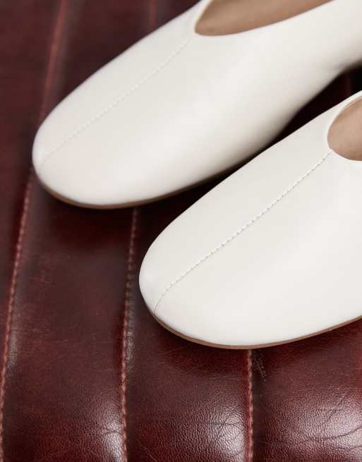 Tony Bianco Cuba ballerines à bout rond en cuir blanc cassé, 2 de 4