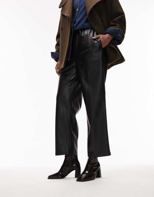 Tony Bianco Dusty block heeled ankle boots in shiny brown