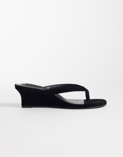 Tony Bianco - Edgy - Sandalen met sleehak in zwart suède - view 1