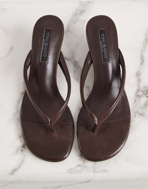 Tony Bianco - Edgy - Sandales à talon compensé - Chocolat