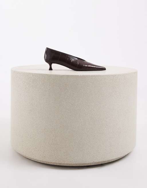 Tony Bianco escarpins à petit talon effet croco noirs, 2 de 4
