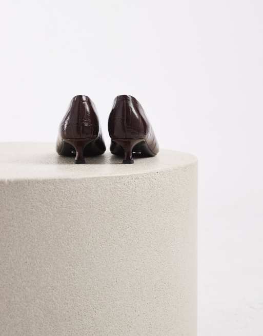 Tony Bianco escarpins à petit talon effet croco noirs, 3 de 4
