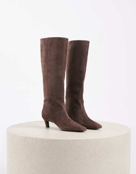 Tony Bianco Evysa bottines à petit talon carré à bout carré en daim espresso - view 1