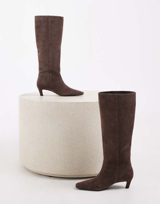 Tony Bianco - Evysa - Bottines en daim à petit talon et bout carré - Espresso, 2 de 4