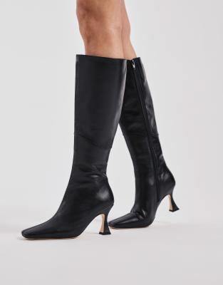 Tony Bianco Fantasy Heeled Knee Boots In Black