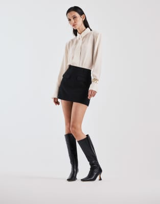 Tony Bianco Fantasy Heeled Knee Boots In Black