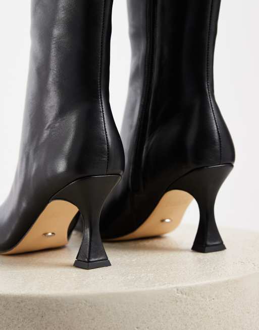 Tony Bianco Fantasy heeled knee boots in black leather, 4 of 4
