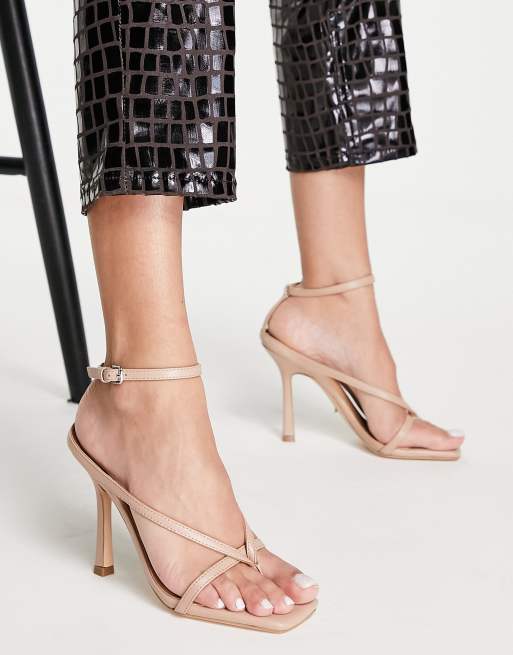Tony Bianco Faythe heeled sandals in beige leather