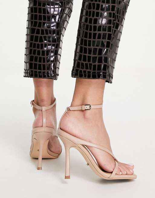 Tony Bianco Faythe heeled sandals in beige leather
