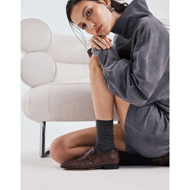 Tony Bianco Gatsby leather loafers in brown | ASOS