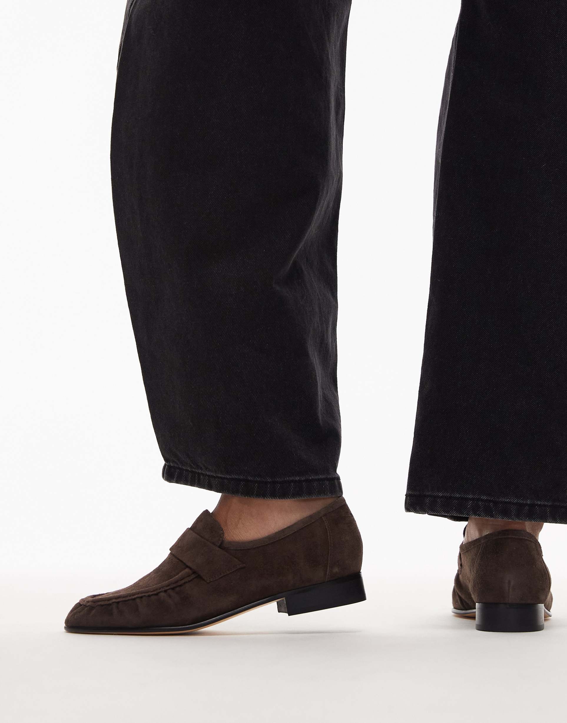 tony bianco gatsby suede loafers in espresso brown