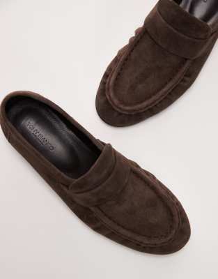 Tony Bianco Gatsby Loafers Espresso Suede In Brown