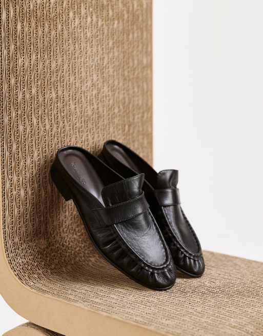 Tony Bianco - Glacier - Sabot stile mocassino in pelle nera, 3 di 5