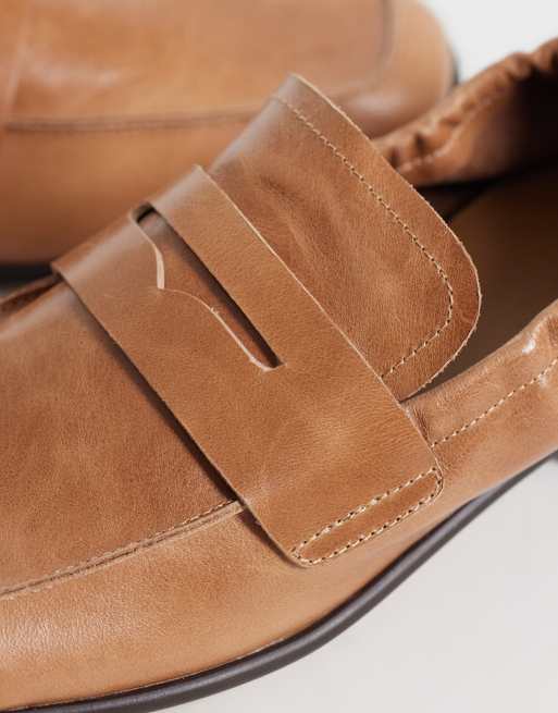Tony Bianco Gloria square toe loafers in tan vintage leather, 4 of 4