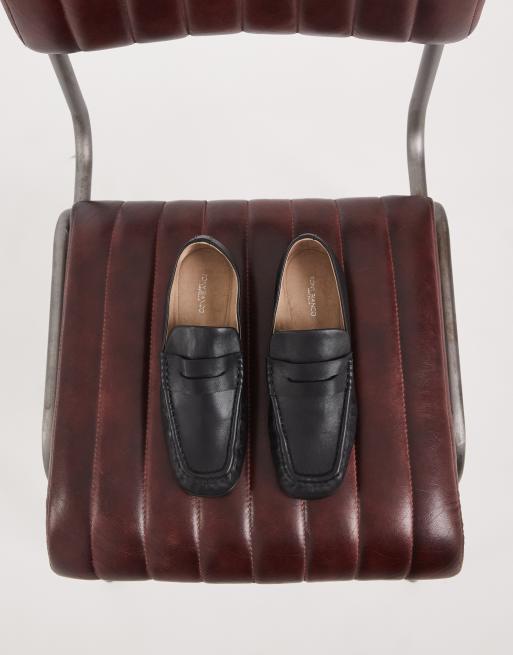 Tony Bianco Gomez square toe loafers in black leather, 2 of 4