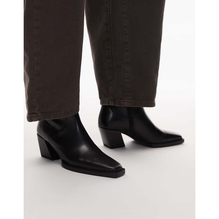 Tony Bianco Holly mid ankle boots in black ASOS