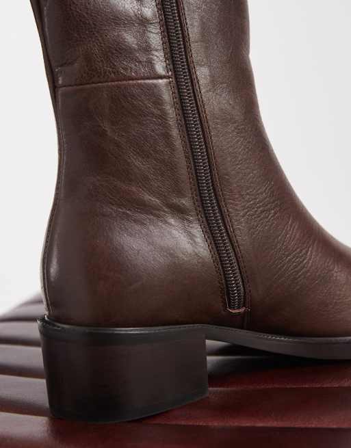 Tony Bianco Jackson instapknielaarzen in chocoladebruin vintage, 4 van 4