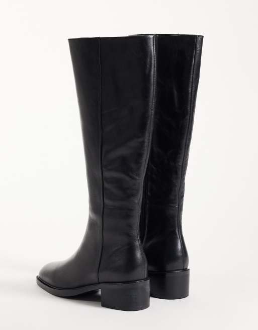 Tony Bianco Jackson pull on knee boots in black wax leather, 3 of 4