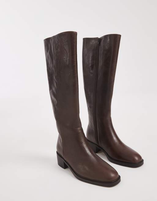 Tony Bianco Jackson stivali al ginocchio pull-on in chocolate vintage, 3 di 4