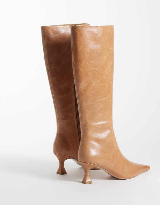 Tony Bianco Jaq heeled knee boots in tan vintage leather, 3 of 4