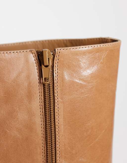 Tony Bianco Jaq heeled knee boots in tan vintage leather, 4 of 4