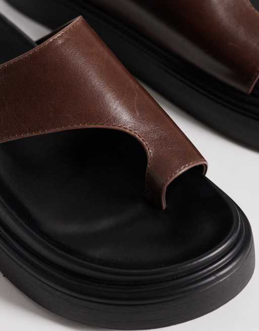 Tony Bianco - Jazzy - Platte sandalen in chocoladebruin leer, 2 van 4