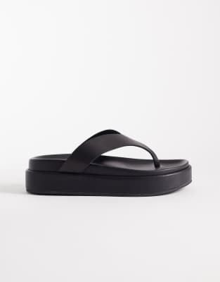  Jetta toe thong flatform sandals  leather